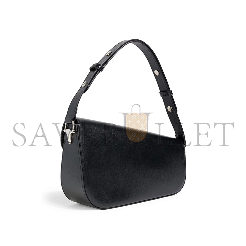 G*u*i horsebit 1955 textured leather shoulder bag 764155 (26.5*17*8cm)